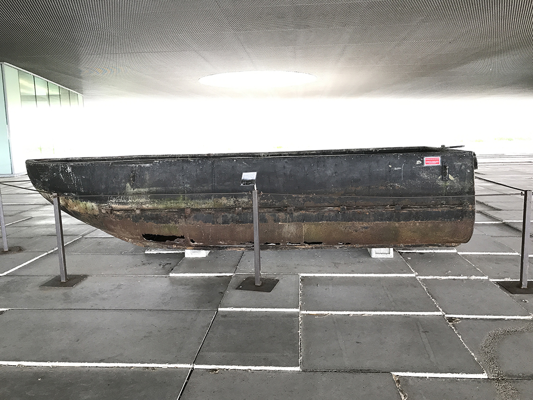  Relic of a pontoon used for a temporary bridget - at the Museé de la Grande Guerre de Meaux 